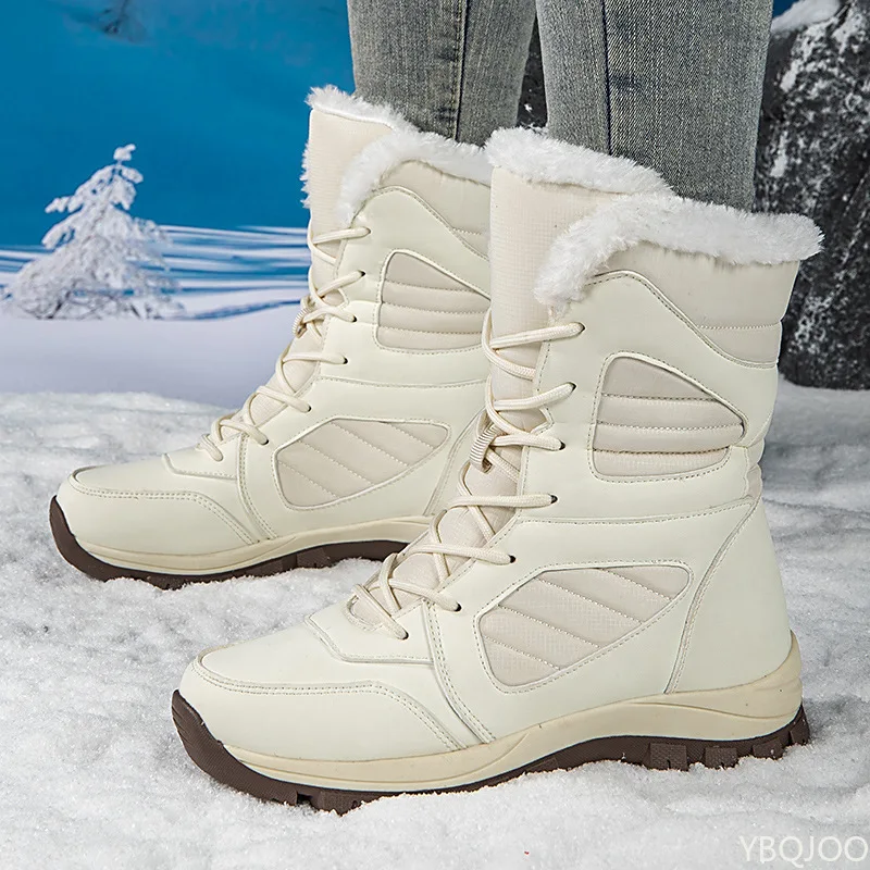 Winter Boot Insulated - Inverno alta superior grosso resistente ao