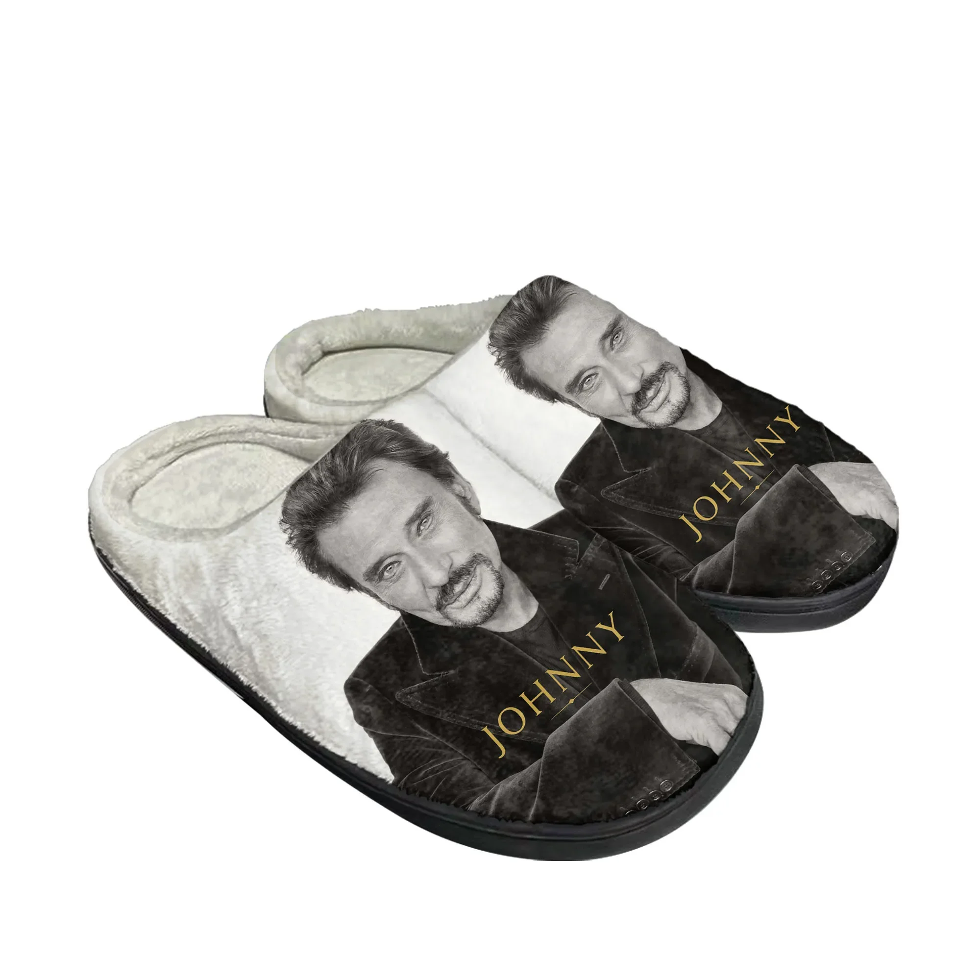 Men Shoes For Winter - Chinelo de Algodão Personalizado Johnny Hallyday