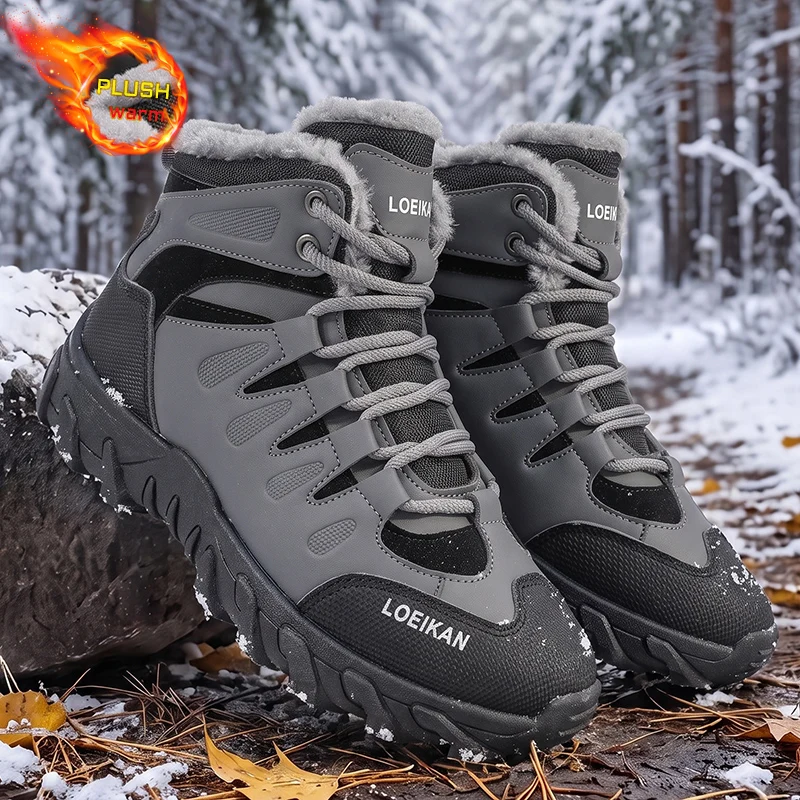 Winter Boot Insulated - Botas masculinas de inverno para neve,