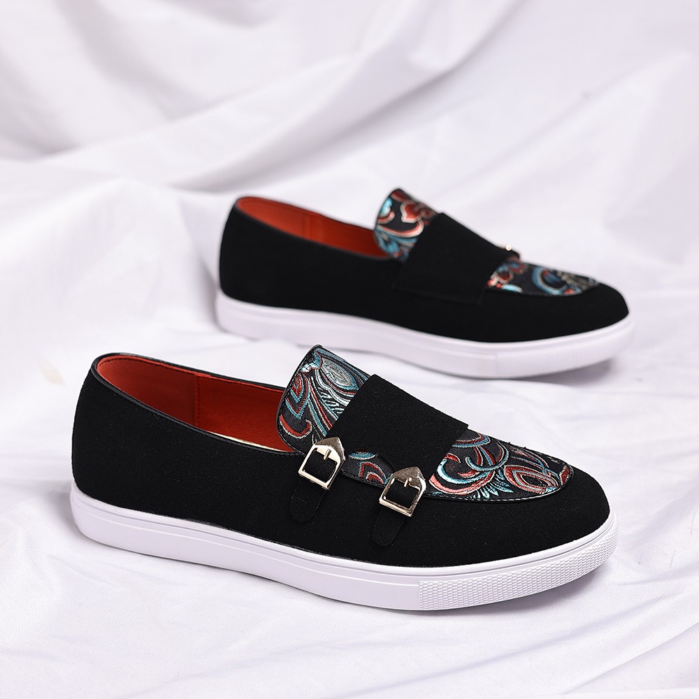 Monk Strap Shoe - Sapato Masculino Clássico de Couro Camurça
