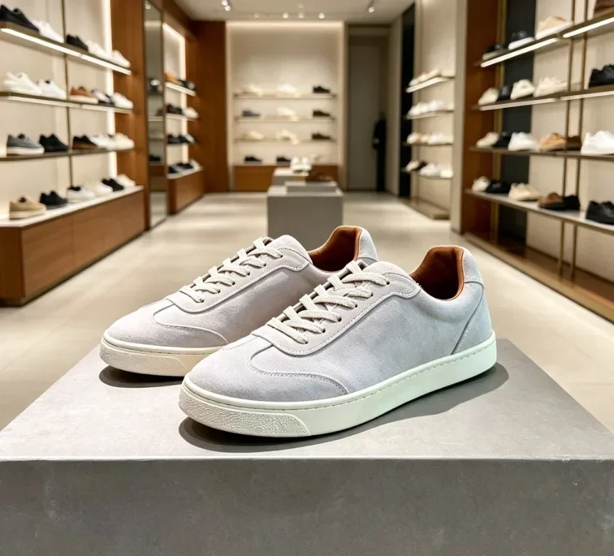 Men Shoes Trends - Tênis Casuais Masculinos de Couro Genuíno