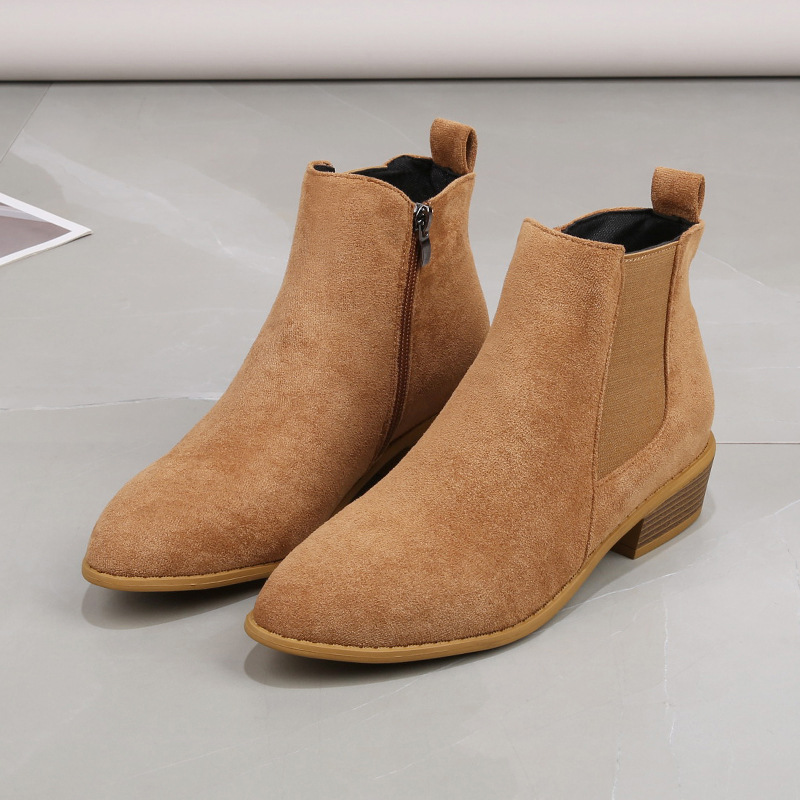 Winter Boot Insulated - Botas curtas femininas outono apontou flanela